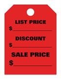 List Price - Red Mirror Hang Tag (Jumbo)
