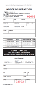 2 Part Ticket Books - Notice of Infraction - Sets of 1000
