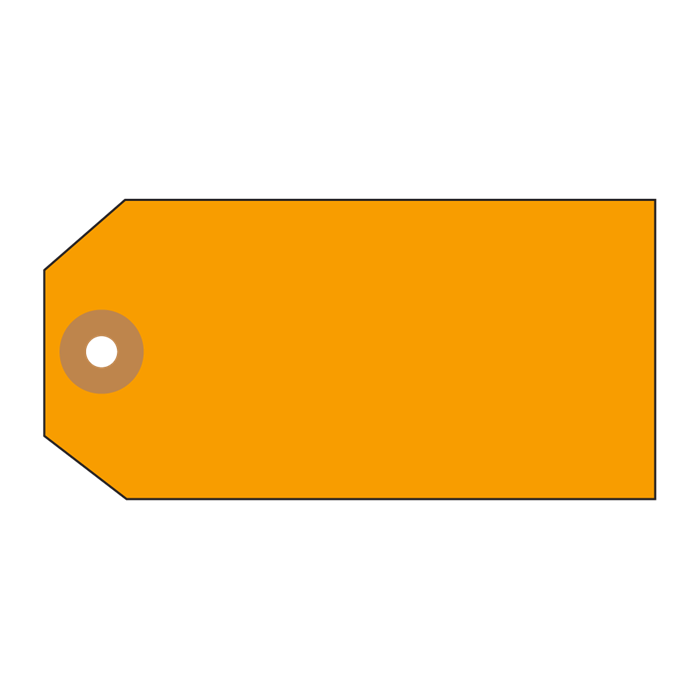 1 Orange Fluorescent Hang Tag