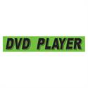 DVD Player Fluorescent Green Slogan Window Stickers - Qty 12