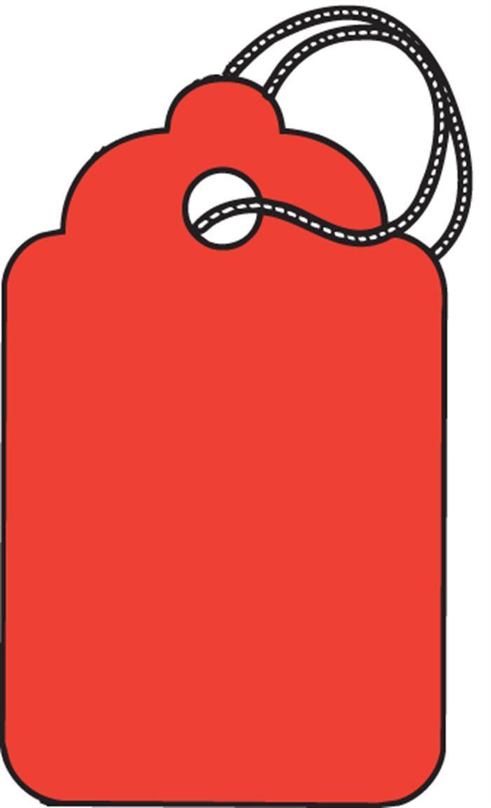 Red Merchandise Tag, 1 1/2