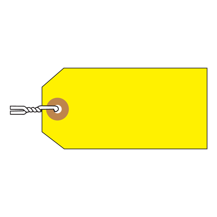 8 Yellow Hang Tag with Wire