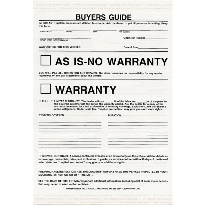 Buyers Guide Warranty