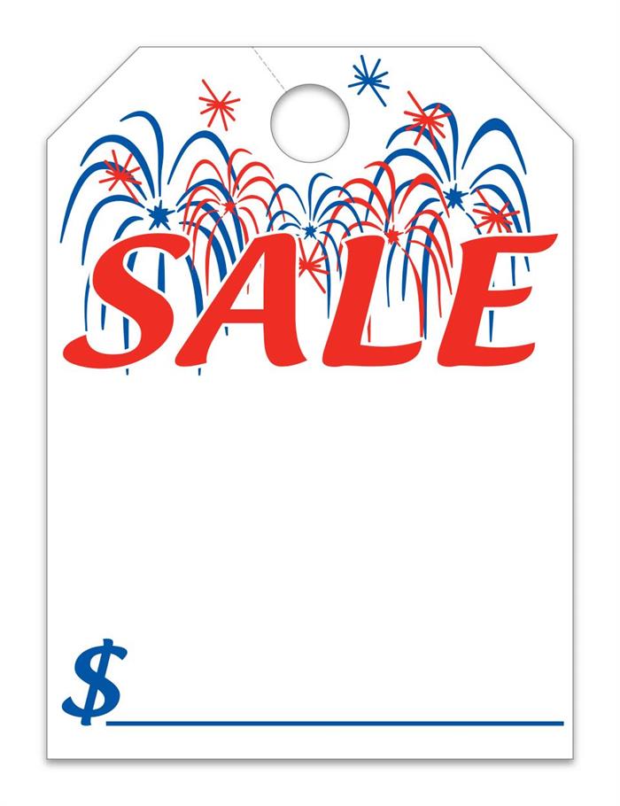 HANG TAG - SALE WITH FIREWORKS