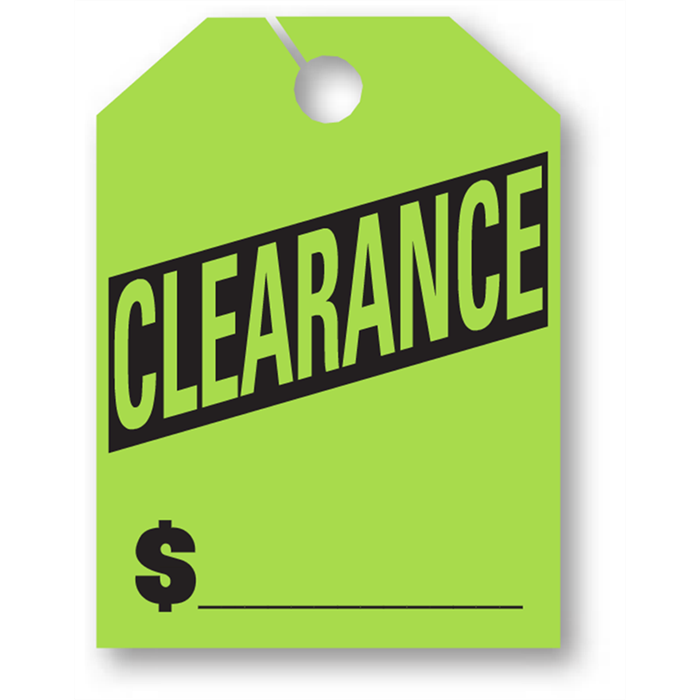Clearance - Green Mirror Hang Tag (Jumbo)