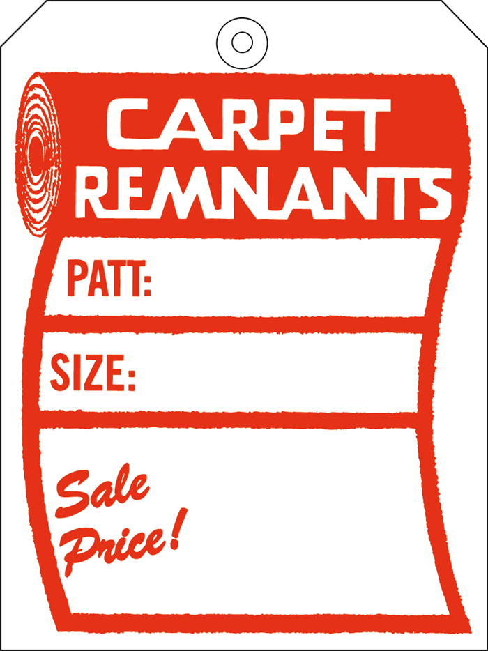 Sale Price Carpet Remnants Hang Tag - Box of 500