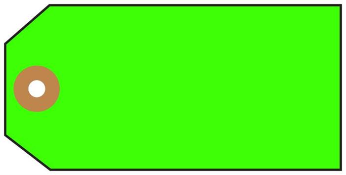 8 Green Fluorescent Hang Tag