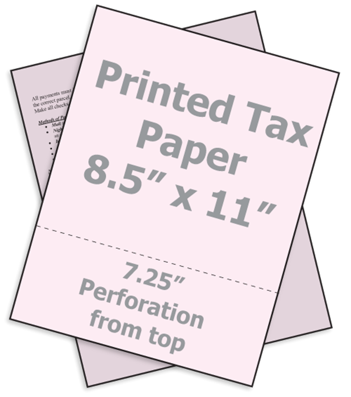Pink Tax Bill Paper 8.5