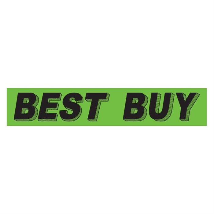 Best Buy Fluorescent Green Slogan Window Stickers - Qty 12