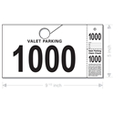 Valet Parking Claim Check, Large - Box of 1000