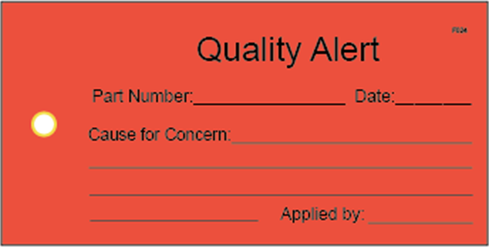 Quality Alert Tag with Wire 2.375x4.75 (1000)