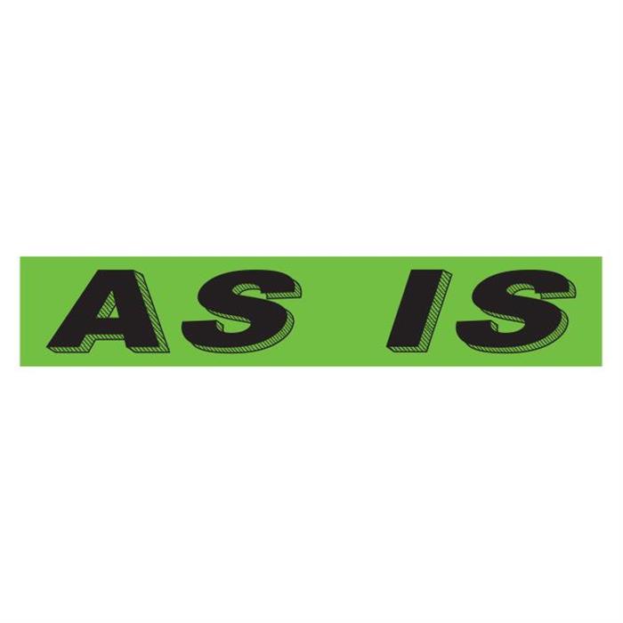 As Is Fluorescent Green Slogan Window Stickers - Qty 12