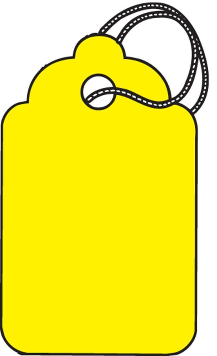 Yellow Merchandise Tag, 1 1/2