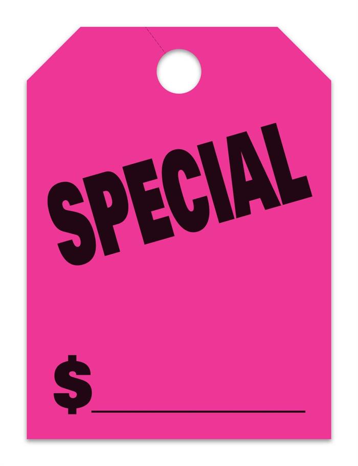 Special - Pink Mirror Hang Tag (Jumbo)