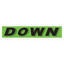 Down Fluorescent Green Slogan Window Stickers - Qty 12