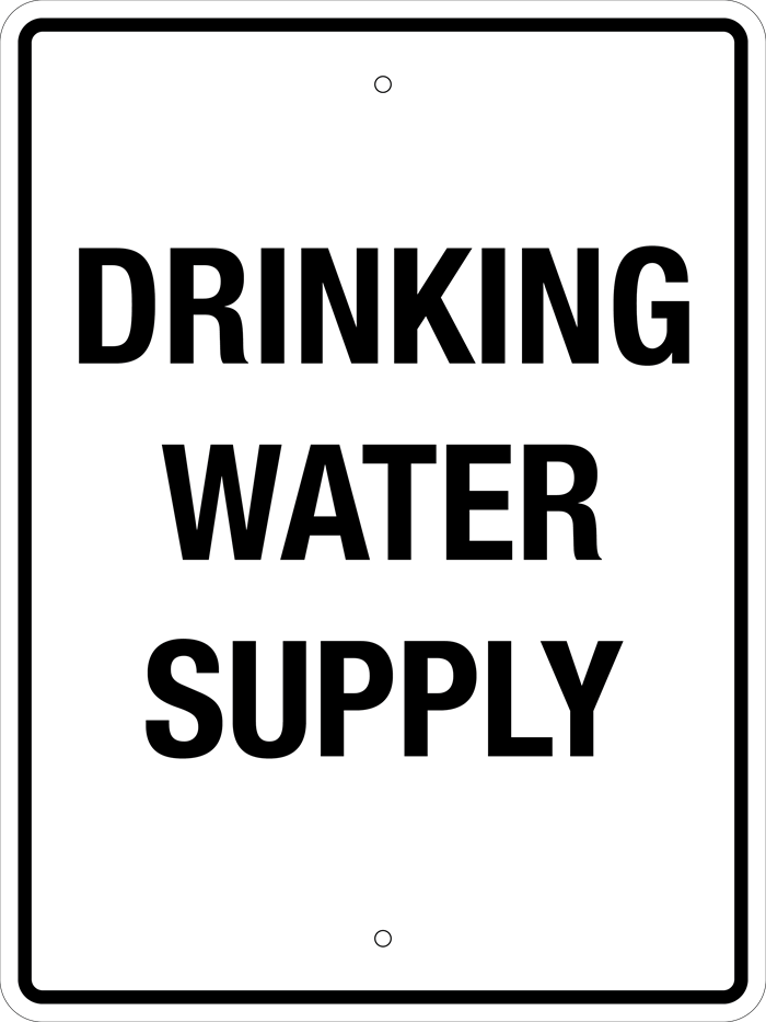 Campground 18x24 Drinking Water Supply Sign