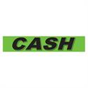 Cash Fluorescent Green Slogan Window Stickers - Qty 12
