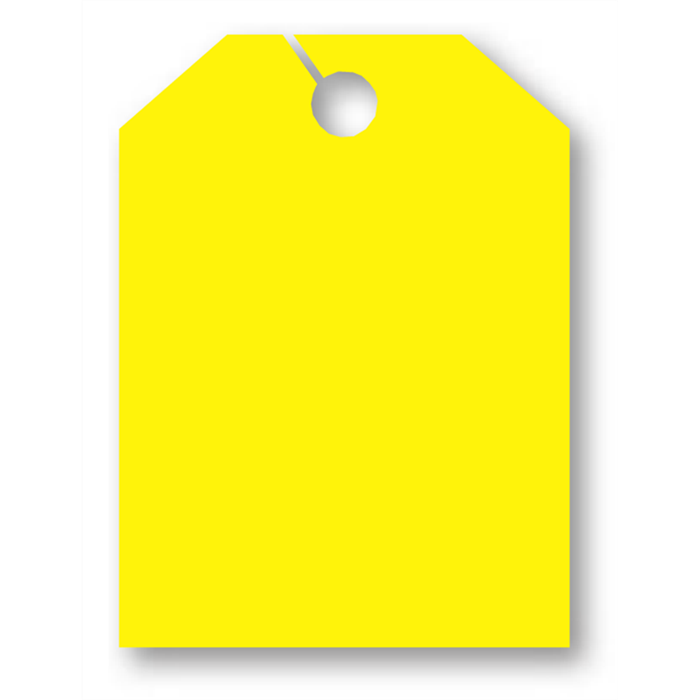 Blank - Yellow Mirror Hang Tag (Jumbo)