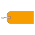 #5 Orange Fluorescent Tag Wired 4 3/4" x 2 3/8" - Box of 1000
