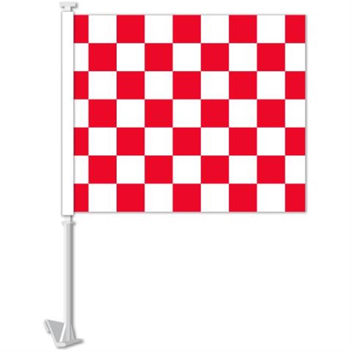 Flag Clip-On Window Flag - Red Checker Flag