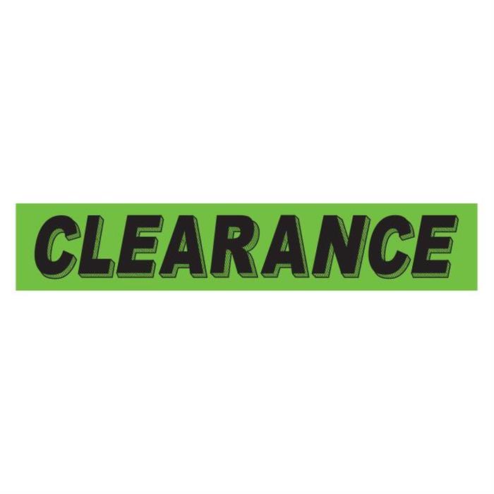Clearance Fluorescent Green Slogan Window Stickers - Qty 12