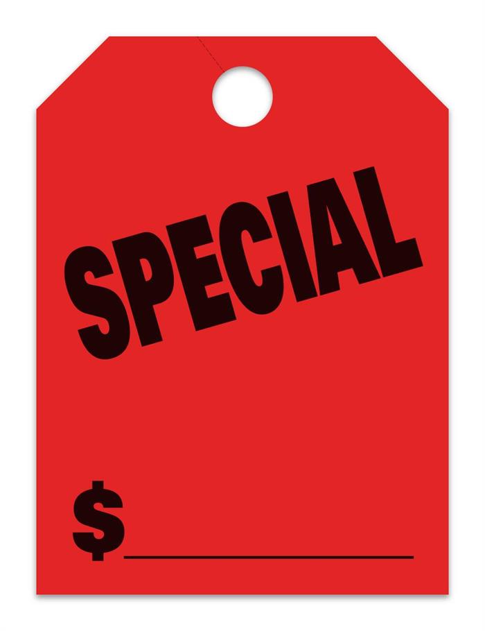 Special - Red Mirror Hang Tag (Jumbo)