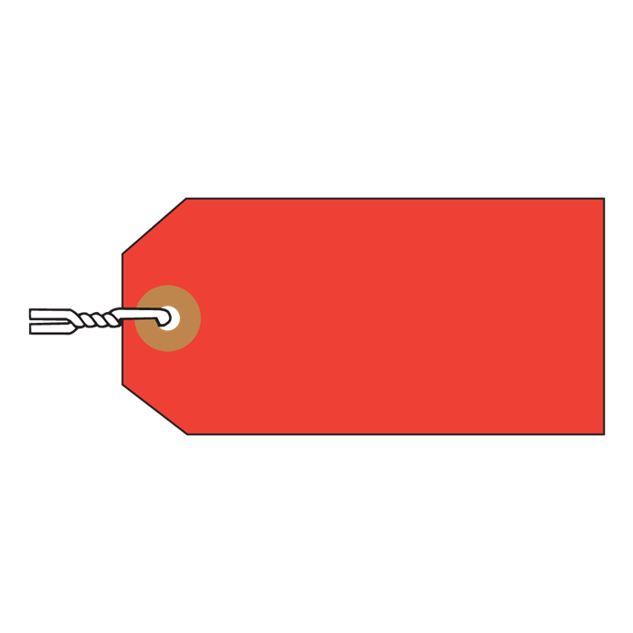 5 Red Hang Tag with Wire