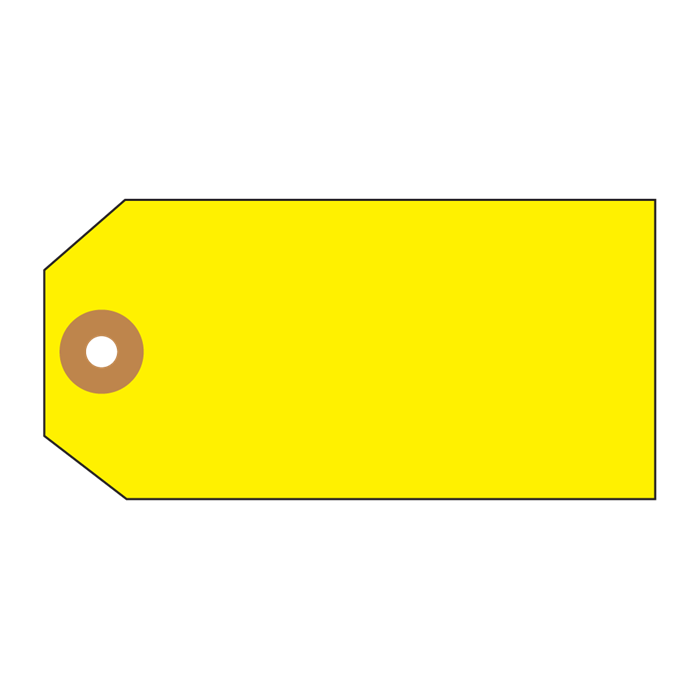 #8 Chartreuse Fluorescent Tag 6 1/4