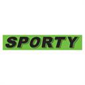 Sporty Fluorescent Green Slogan Window Stickers - Qty 12