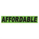 Affordable Fluorescent Green Slogan Window Stickers - Qty 12