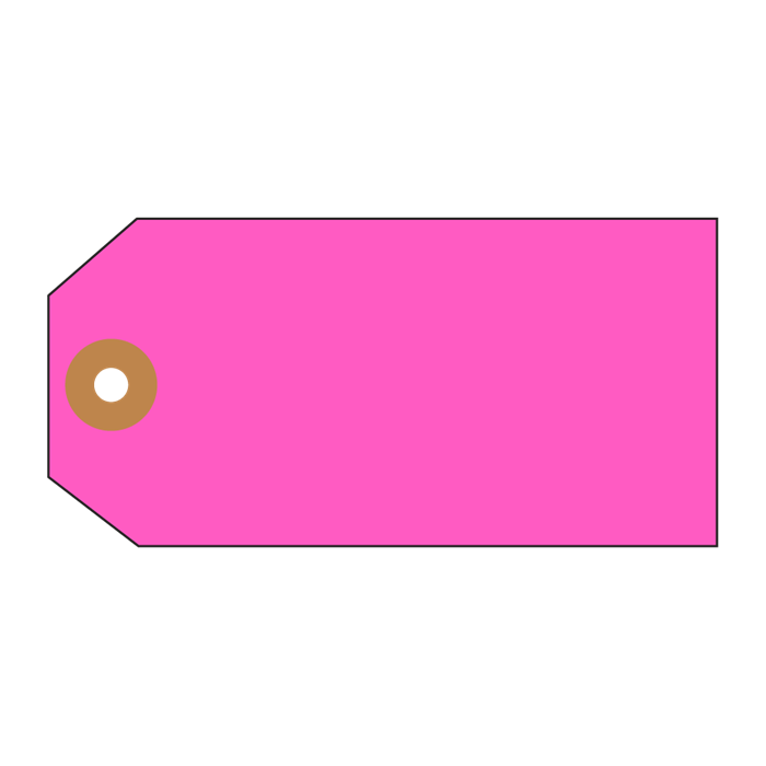 #1 Pink Fluorescent Tag 2 3/4