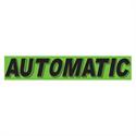 Automatic Fluorescent Green Slogan Window Stickers - Qty 12