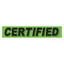 Certified Fluorescent Green Slogan Window Stickers - Qty 12