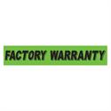 Factory Warranty Fluorescent Green Slogan Window Stickers - Qty 12