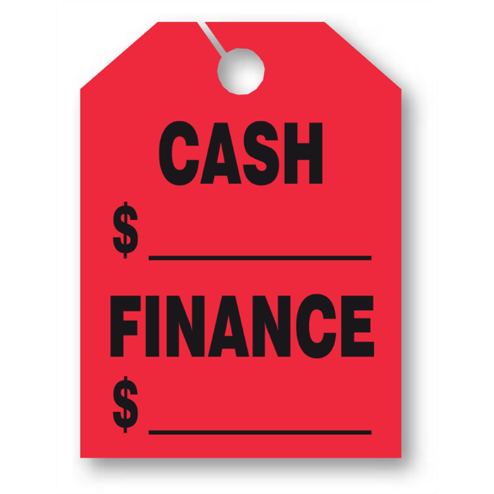 Cash Finance Hang Tag