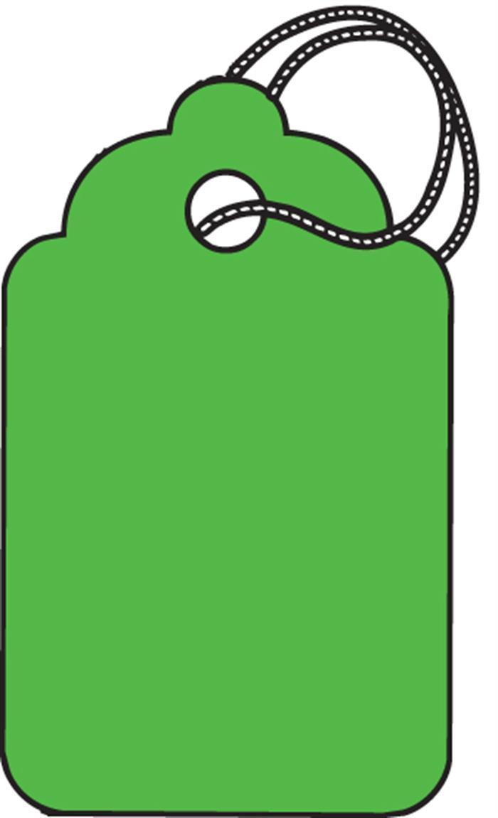 Green Merchandise Tag, 1 1/2