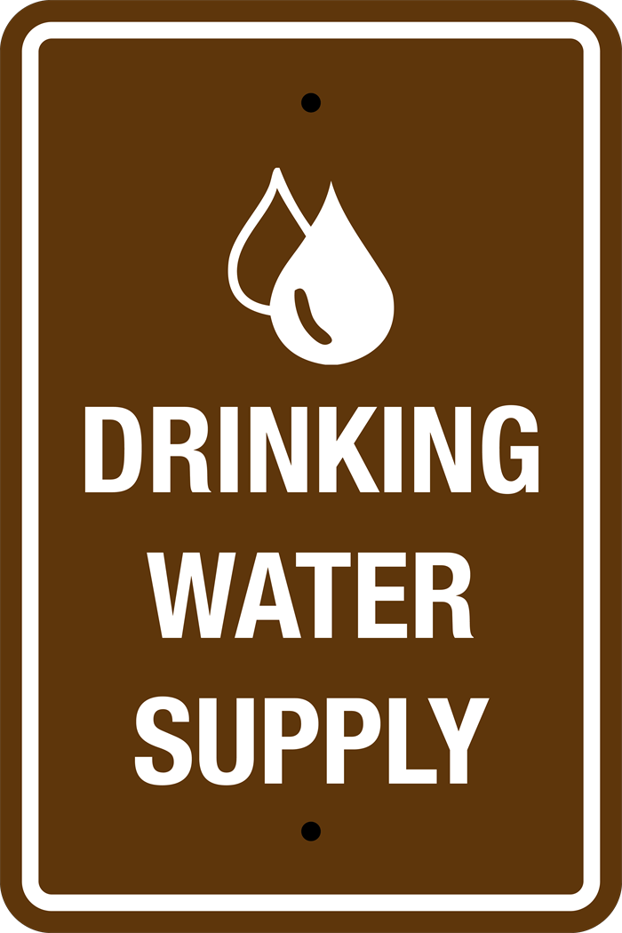 Campground 12x18 Drinking Water Supply Sign