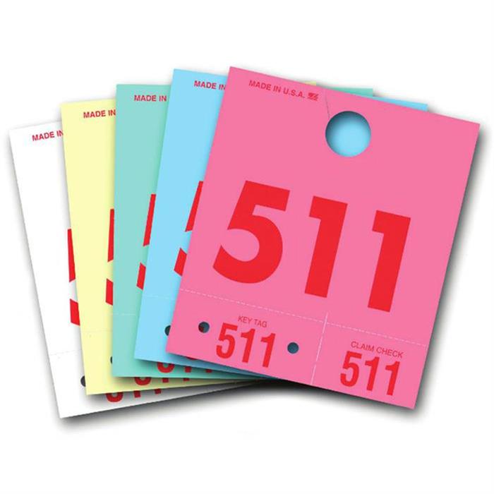 	 Colored Dispatch Numbers and Key Tags - Pack of 1000 Hang Tags