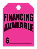 Financing Available - Pink Mirror Hang Tag (Jumbo)