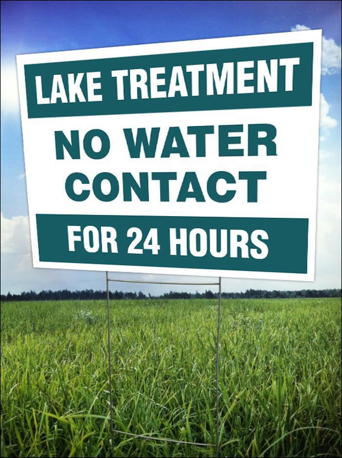Lake Treatment No Water Contect for 24 Hours 24w