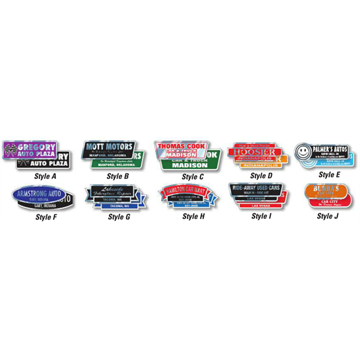 Car Dealership Chrome Polyester Logo Sticker Decals