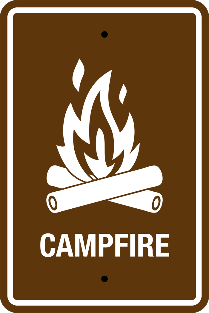 Campground 12x18 Campfire Sign