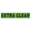 Extra Clean Fluorescent Green Slogan Window Stickers - Qty 12