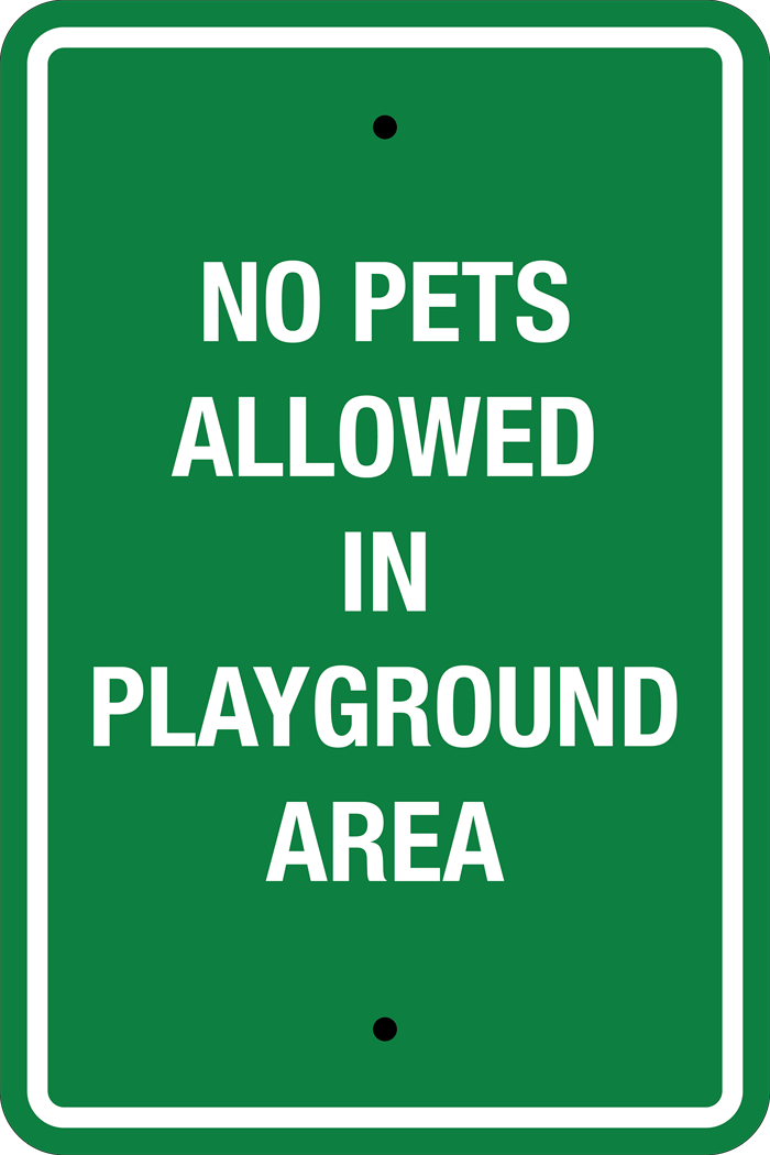 Campground 12x18 No Pets Allowed In Playground Area Green