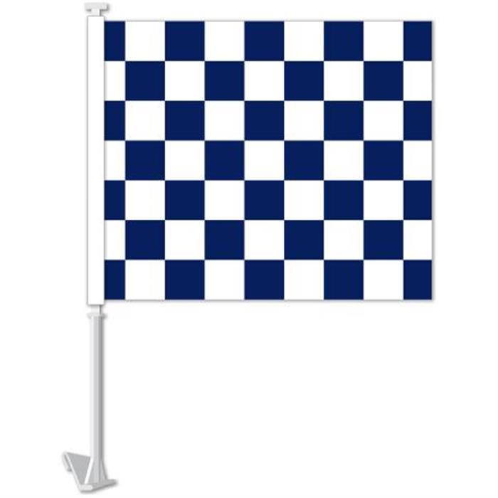 Flag Clip-On Window Flag - Blue Checker Flag