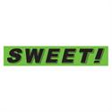 Sweet! Fluorescent Green Slogan Window Stickers - Qty 12