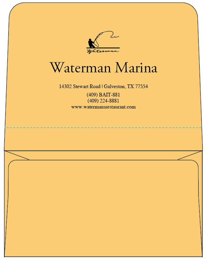Marina Boat Launch Envelope - Goldenrod (4.25