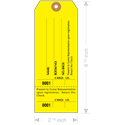 Baggage Tag with Six Additional Number Labels, Strung - Box of 1000