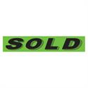 Sold Fluorescent Green Slogan Window Stickers - Qty 12