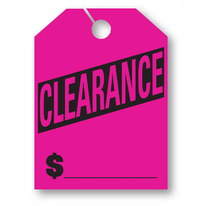 Clearance - Pink Mirror Hang Tag (Jumbo)